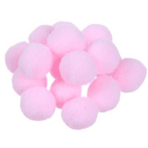 Bolas esponjosas rosas