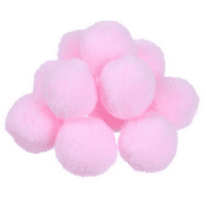 Bolas esponjosas rosas