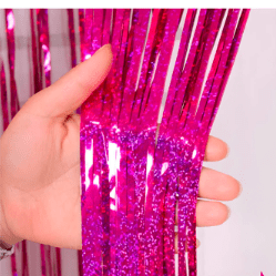 cortina tornasol fucsia