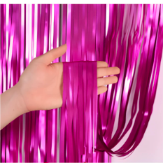 cortina metalica mate fucsia