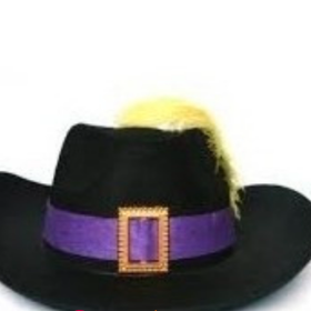 gorro mosquetero negro 