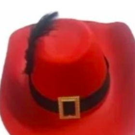 gorro mosquetero rojo 