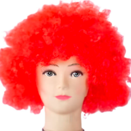 peluca afro roja 