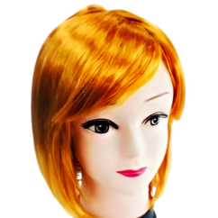peluca corta rubia 