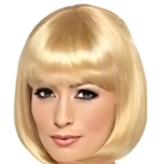 peluca corta rubia platinada 