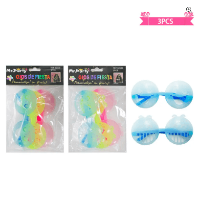 Lentes cotillón smile 3pcs