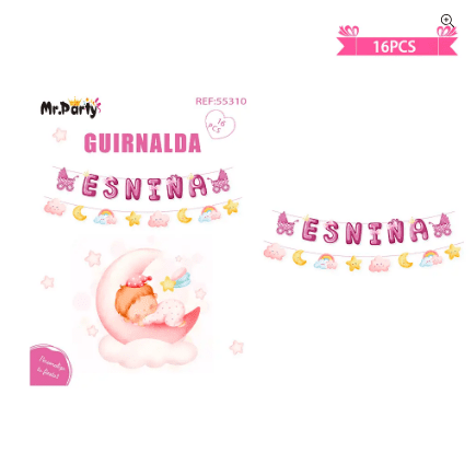 Guirnaldas baby shower 16pcs