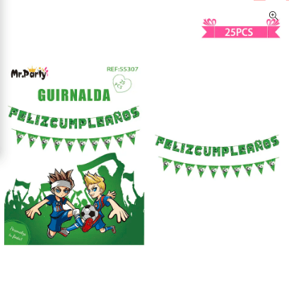 Guirnaldas de fútbol 25pcs