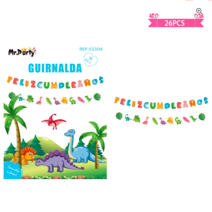 Guirnaldas de dinosaurios