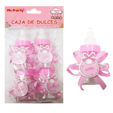 Adornos de biberones para baby shower 4pcs