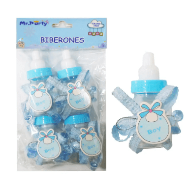 Adornos de biberones para baby shower 4pcs