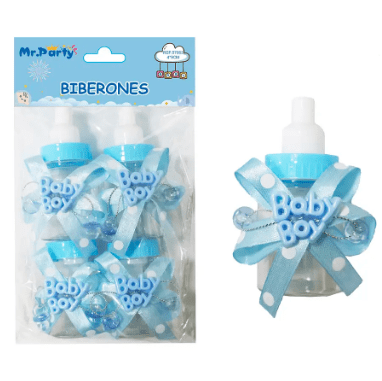 Adornos de biberones para baby shower 4pcs