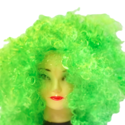 peluca afro gigante verde