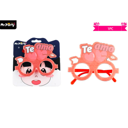 Lentes cotillón te amo con corazón