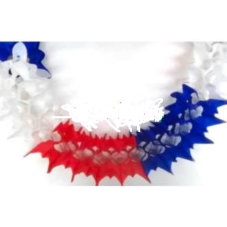 guirnalda fiestas patrias flor grande tricolor