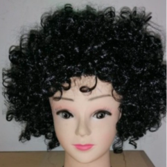 peluca afro negra 120 grs 
