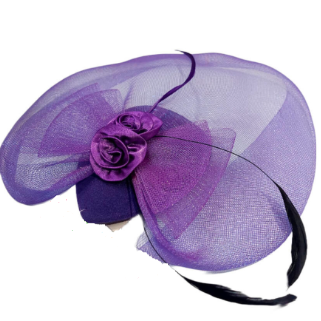 tocado flor morado