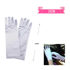 Guantes cortos blanco de cotillón niño