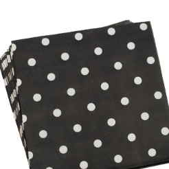 servilleta lunares negro 33x33 