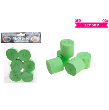 Festón de fiesta decorativo verde 6pcs