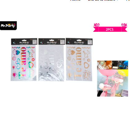Sticker para burbujas te amo 2pcs