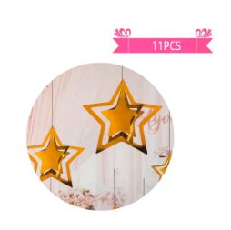 Colgante de estrella dorado 11pcs