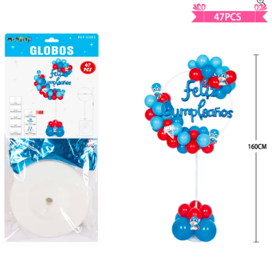 Arco de globos con base capitan america 47 pcs