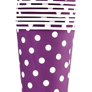 vasos lunares morado (10 unds.)