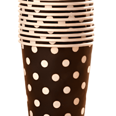 vasos lunares negro (10 unds.)