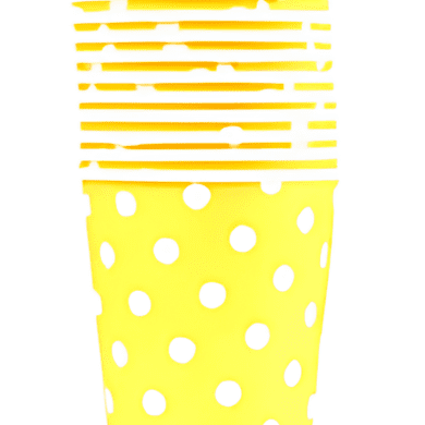 vasos lunares amarillo (10 unds.)