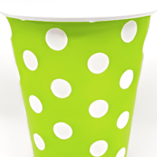 vasos lunares verde  (10 unds.)