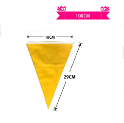 Guirnaldas banderín triángulo 10m amarillo