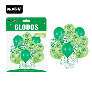 Set de globos de látex 12pcs dinosaurio
