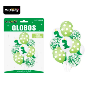 Set de globos de látex 10pcs dinosaurio