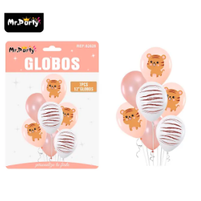 Set de globos de látex 7pcs tigre