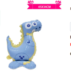 Globo metálico dinosaurio