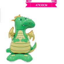 Globo metálico dinosaurio