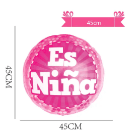 Globo metalizado baby shower es niña