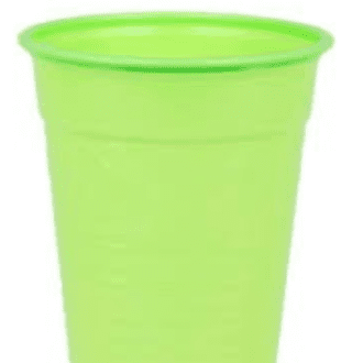 vaso plastico verde lima  200 ml (10 unds)