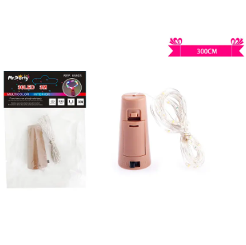 Luz led multicolor para botella con tapón