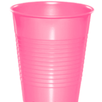 vaso plastico rosado  200 ml (10 unds)