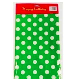 mantel lunares verde lima 1.2x1.8 cm