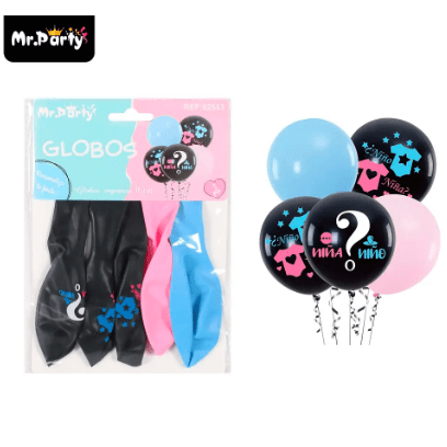 Globos de látex Niña o Niño mate 30cm 5pcs