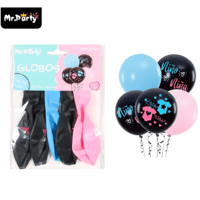 Globos de látex Niña o Niño mate 30cm 5pcs