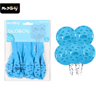 Globos de látex Es un Niño color azul 30cm 5pcs