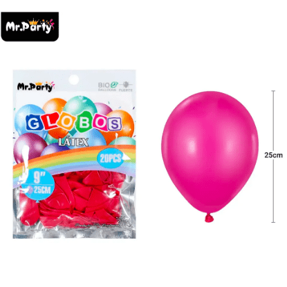 Globos de látex vino tinto mate 25cm 20pcs