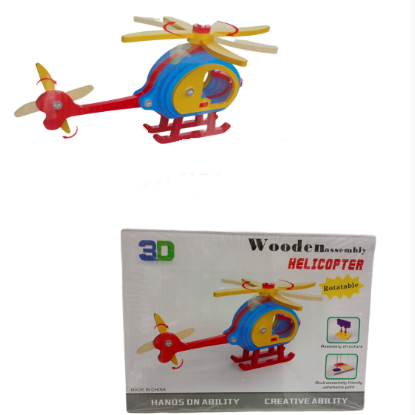 helicoptero madera armable 