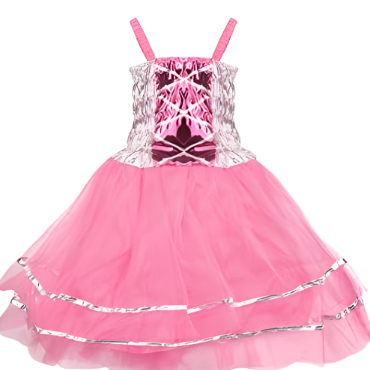 vestido princesa economico  rosado 