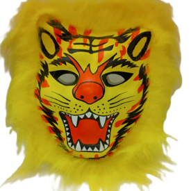 mascara tigre bengala colores c/ pelo -goma eva 