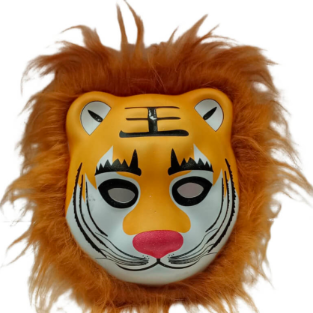 mascara tigre c/ pelo -goma eva 
